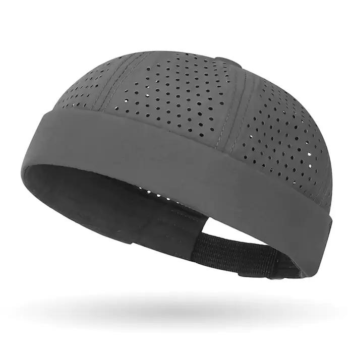Casquette Docker Unisexe Ajourée, Style Rétro Décontracté, Sans Visière, Réglable, Couleur Unie, Sty