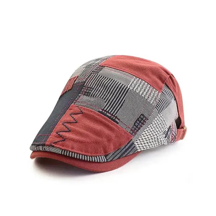 Chapeau béret en coton pour homme, casquette gavroche réglable, casquettes de chauffeur de taxi, tes