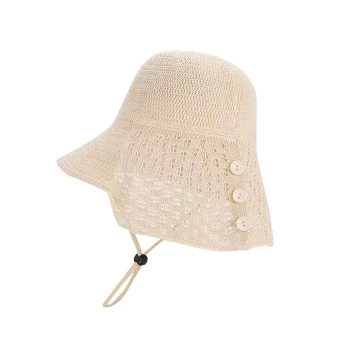 Chapeau de pêcheur ajouré tissé à la main, respirant et confortable, protection solaire pour les tra