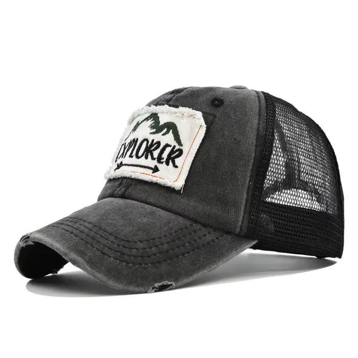 Casquette de baseball brodée lavée nouveau printemps solide chapeau de soleil hommes femmes unisexe-