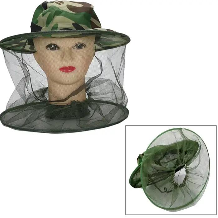 Chapeau de pêche et de camping respirant en maille anti-moustiques pour la pêche, la chasse et les a
