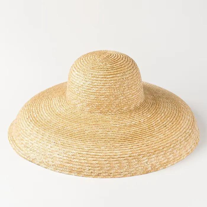 Chapeau de paille en forme de Script pour dames, protection solaire, pare-soleil, forme concave, cha