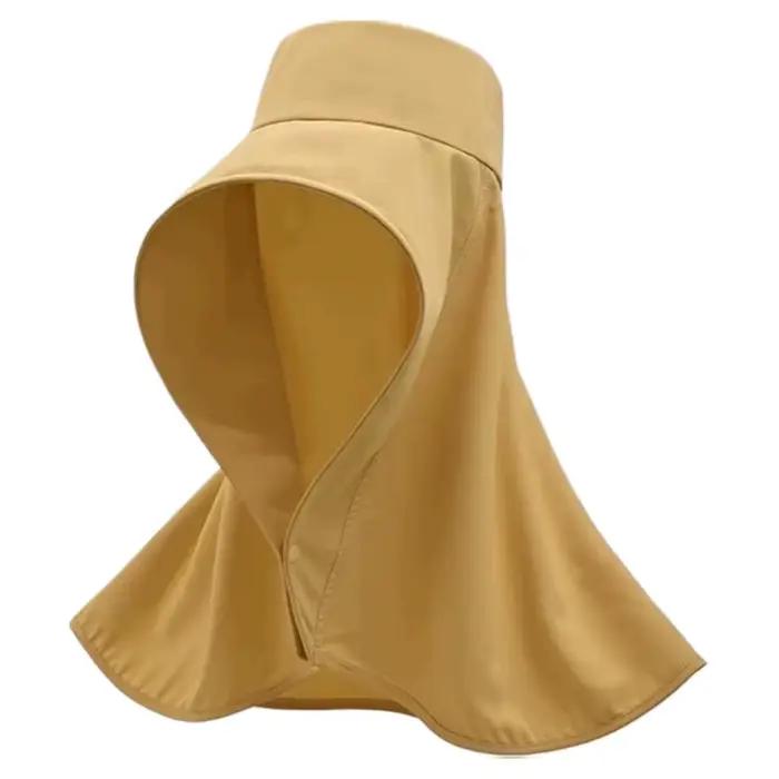 Chapeau de pêcheur pour femme avec protection solaire intégrale du visage et du cou, châle surdimens