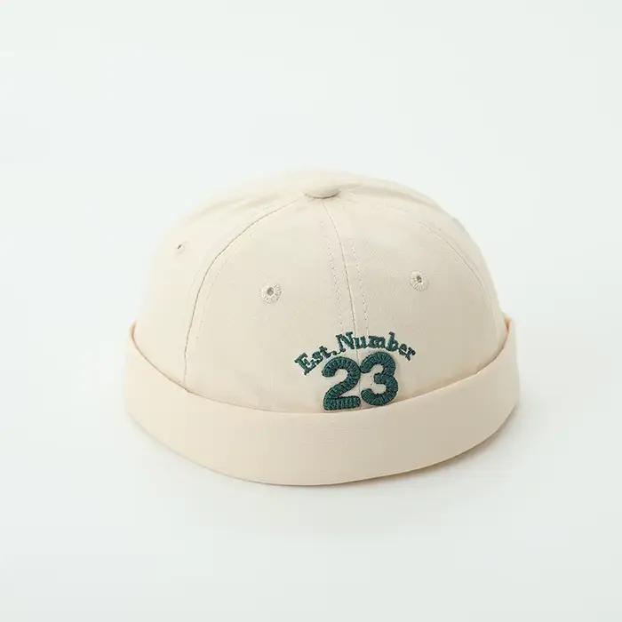 Lettre brodée bébé Docker casquette mode rétro enfants chapeau sans bords 1-3 ans garçons filles dôm