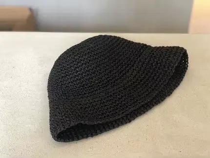 Chapeau de paille pliant pour femmes, chapeaux de soleil de plage en plein air, couleur unie, seau, 