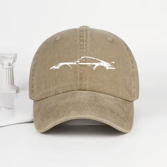Casquette de baseball pour homme, style silhouette de voiture de sport classique, rétro, en coton dé