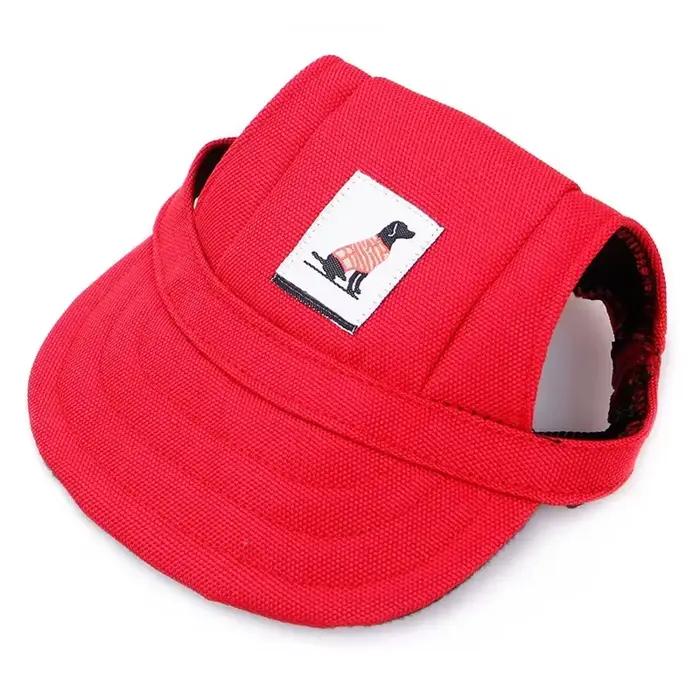 Casquette de baseball pour chien avec sangle de cou, réglable, confortable, trous d'oreille, petits,