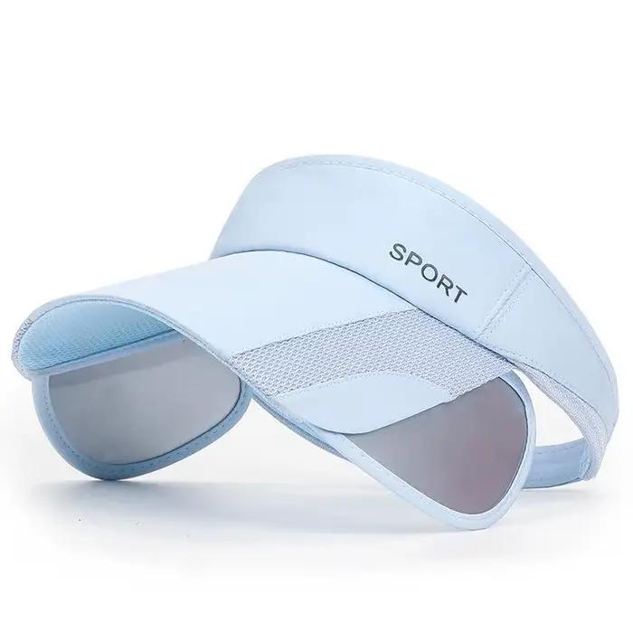 Chapeau de sport d'été pour femme, chapeau de soleil à large bord rétractable, réglable, protection 