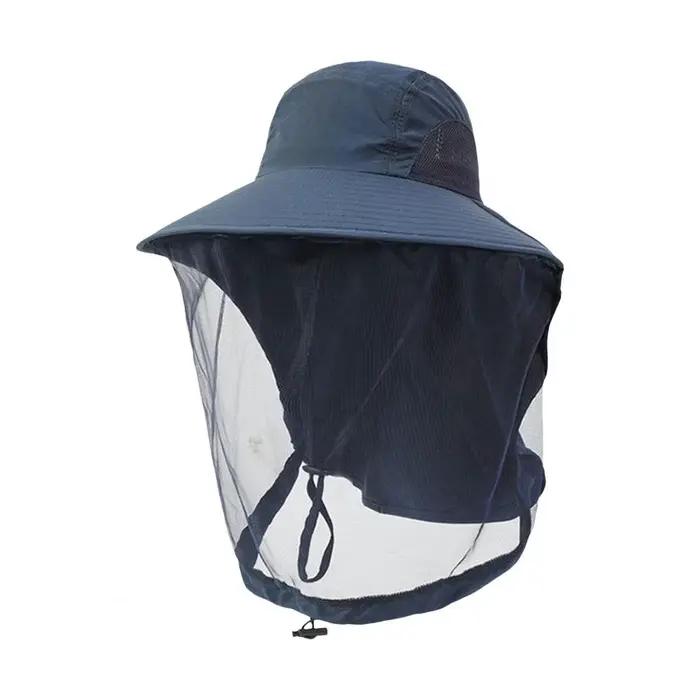 Capuchon de prévention des moustiques pour la pêche, capuchon de protection contre les insectes, fil