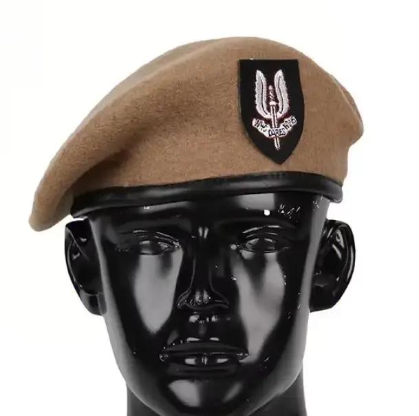Béret tactique britannique SAS en laine spéciale, casquette de printemps, accessoire de chapeau d'ex