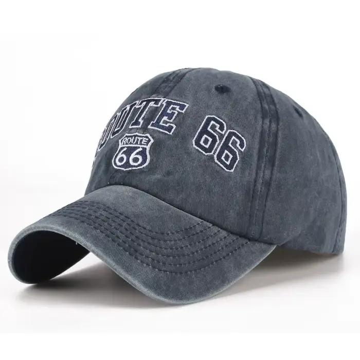 Casquette de Baseball avec lettres brodées pour femmes et hommes, chapeau à rabat en coton délavé, r