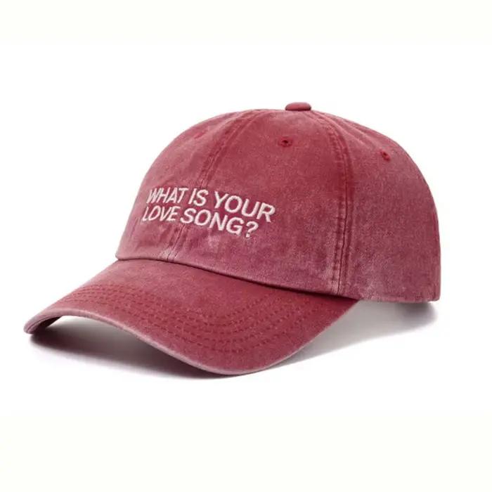 Casquette de baseball en coton délavé, 2 styles, très tendance, avec imprimé effet vieilli, casquett