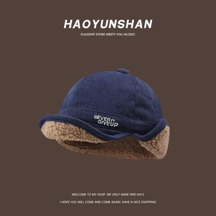 Chapeau de trappeur d'aviateur en polaire en peluche, oreillettes thermiques, casquette d'hiver coup