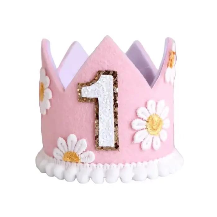 Chapeau d'anniversaire casquettes fête célébration en feutre pour célébration d'une naissance d an