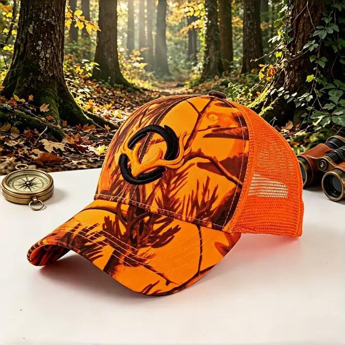 Casquette de baseball en maille brodée motif camouflage de cerf pour la chasse et la pêche en plein 