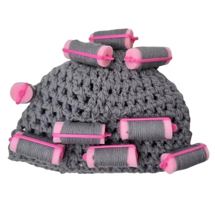 Chapeau tricoté pour bigoudi chaud et ludique, pull doux et extensible, bonnet en fil de cheveux épa
