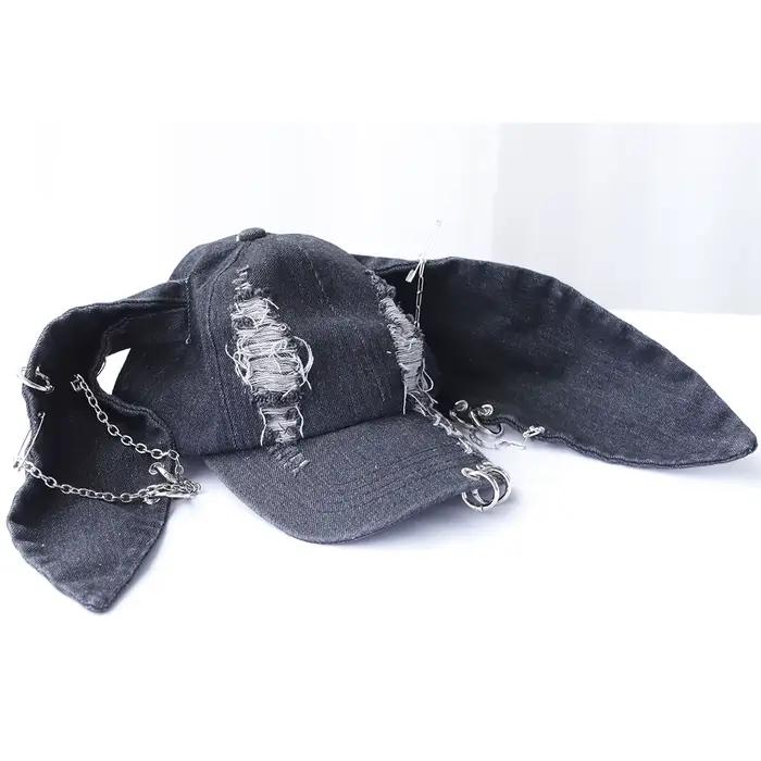Casquette de Baseball avec oreilles de lapin longues pour filles et hommes, chapeau de Cowboy, Graff