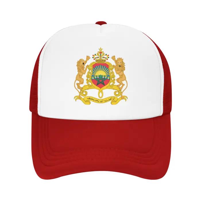 Casquette de camionneur en mousse réglable unisexe, style patriotique marocain, en maille, pour l'ét