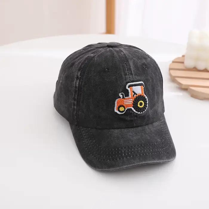 Casquette de baseball pour garçons, broderie tracteur, été 2026, casquettes à visière pour enfants, 