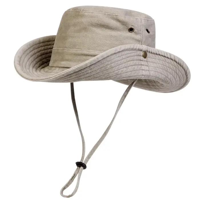 Chapeaux Bob Homme à Grand Bord Lavé, Casquettes de Pêcheur, Chapeaux Décontractés d'Extérieur, Chap
