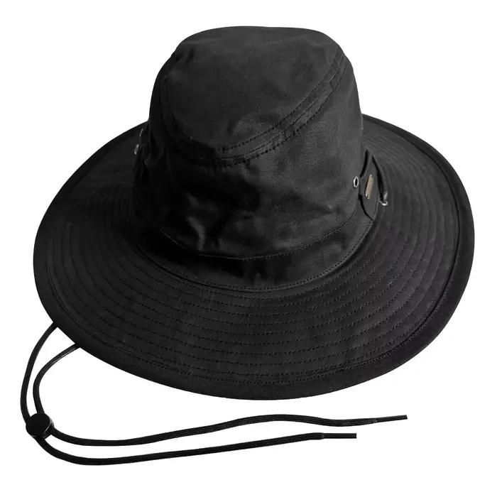 Chapeaux seau en tissu ciré à l'huile pour hommes et femmes, chapeau de Cowboy occidental à large bo