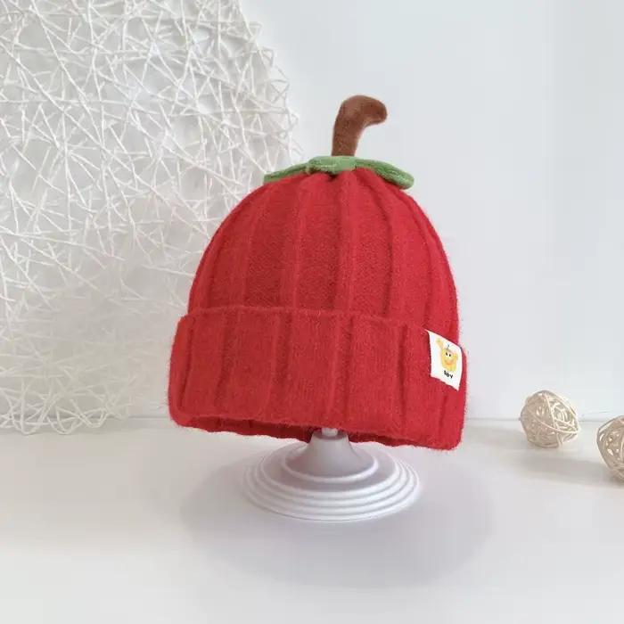 Chapeau d'Halloween en Forme de Citrouille pour Bébé Garçon et Fille, Interrupteur Bonnet d'Hiver po