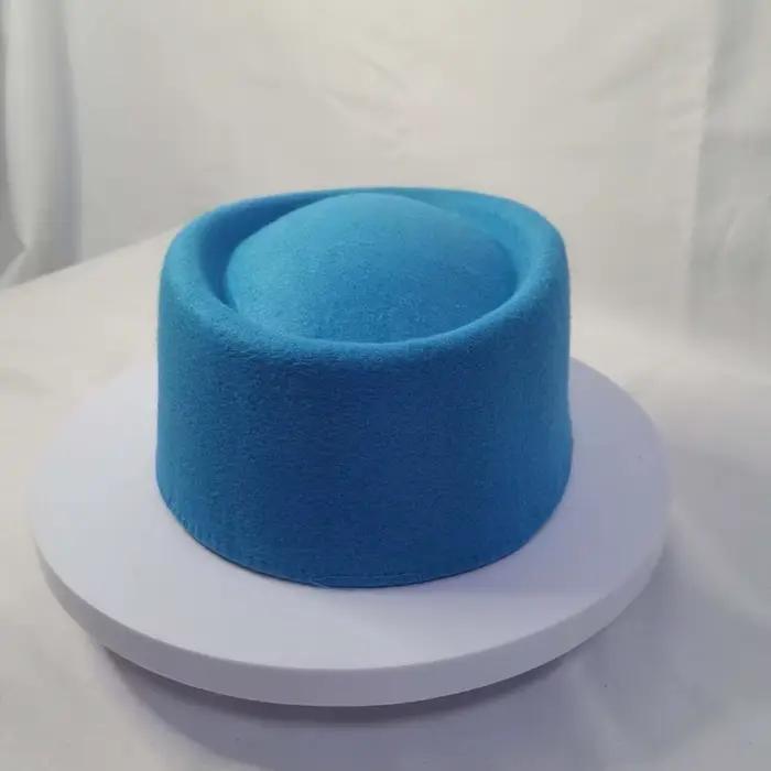 Chapeau de pilulier d'aspect Vintage pour hôtesse de l'air, casquettes d'hôtesse de ligne aérienne d