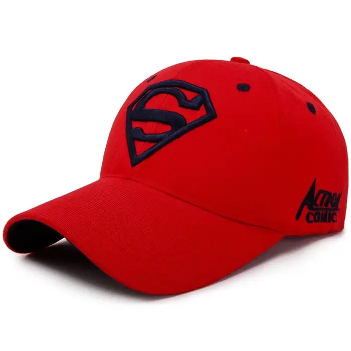 Casquette de baseball en coton avec logo Superman, figurine d'anime Batman, protection solaire quatr
