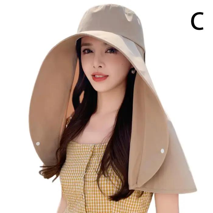 360 pour femmes °   Chapeau de protection solaire à large bord avec couvre-nuque et épaules, protect