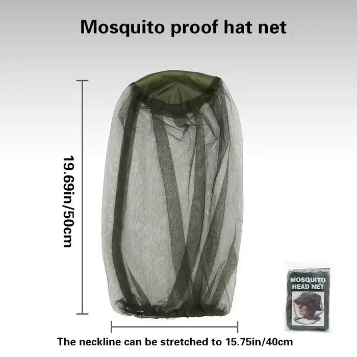 Chapeau anti-moustiques d'extérieur, chapeau en gaze anti-insectes et anti-moustiques, chapeau de pê