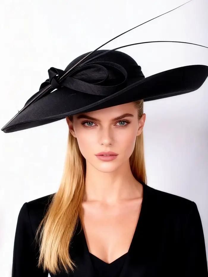 Chapeau en sinamay FS Royal Red à large bord pour femmes, idéal pour mariage, fascinateur, Kentucky,