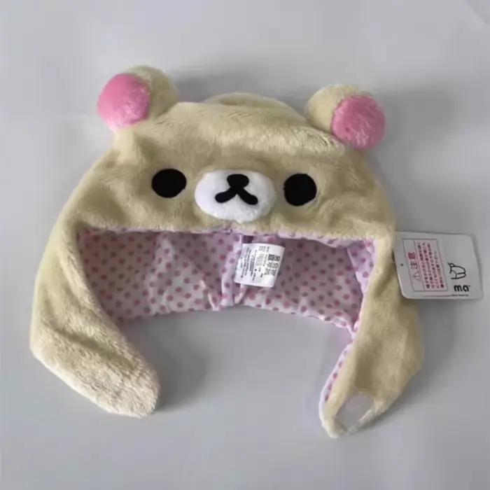 Rilakkuma Korilakkuma ours en peluche Ushanka chapeau Kawaii mignon chapeau d'hiver pour femmes fill