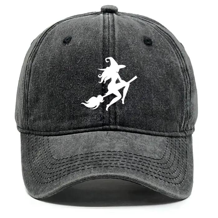 Casquette de Baseball imprimée sorcière blanche, en coton réglable, unisexe, légère, à rabat, choix 