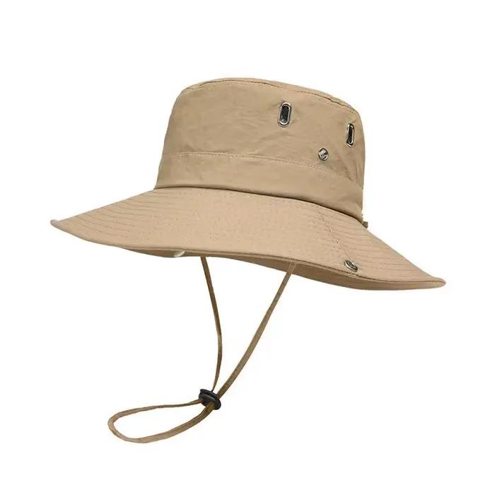 Chapeau de soleil d'extérieur pour hommes et femmes, unisexe, à large bord, protection UV, séchage r