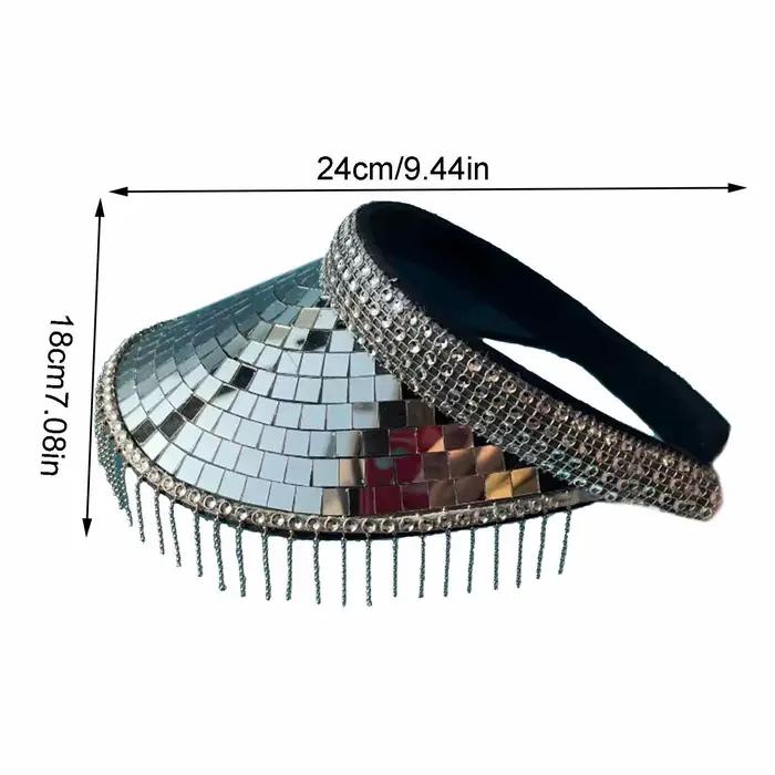 Casque de boule Disco classique, miroir à paillettes, chapeau de fête, Club, Bar, plein verre réfléc