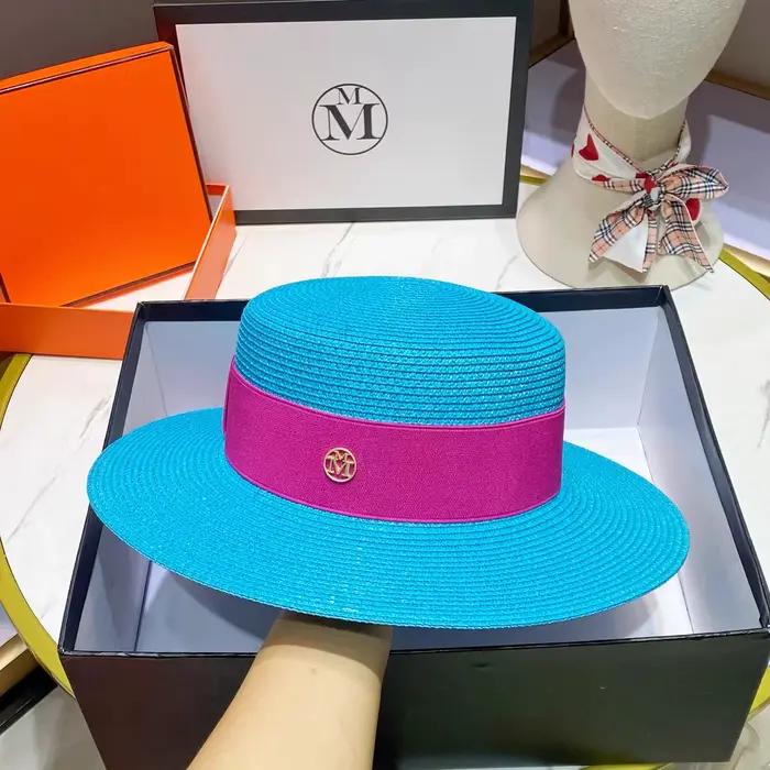 Chapeau de paille français à trois volets pour femmes, chapeau de soleil d'été, accessoires de lettr