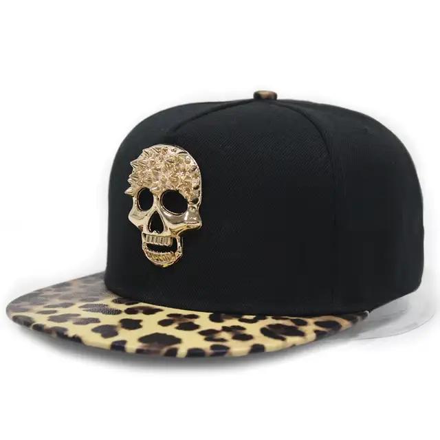 Casquette de Baseball pour hommes et femmes, chapeau plat tendance, Hip Hop, Snapback crâne, Rivet, 