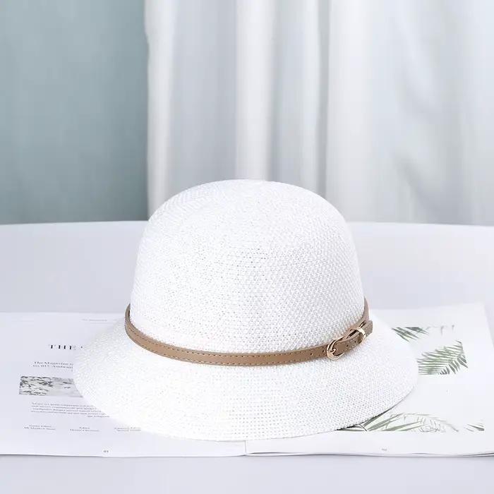 Chapeau de paille pour femmes et hommes, casquettes hip hop, chapeaux de soleil, chapeau seau, chape