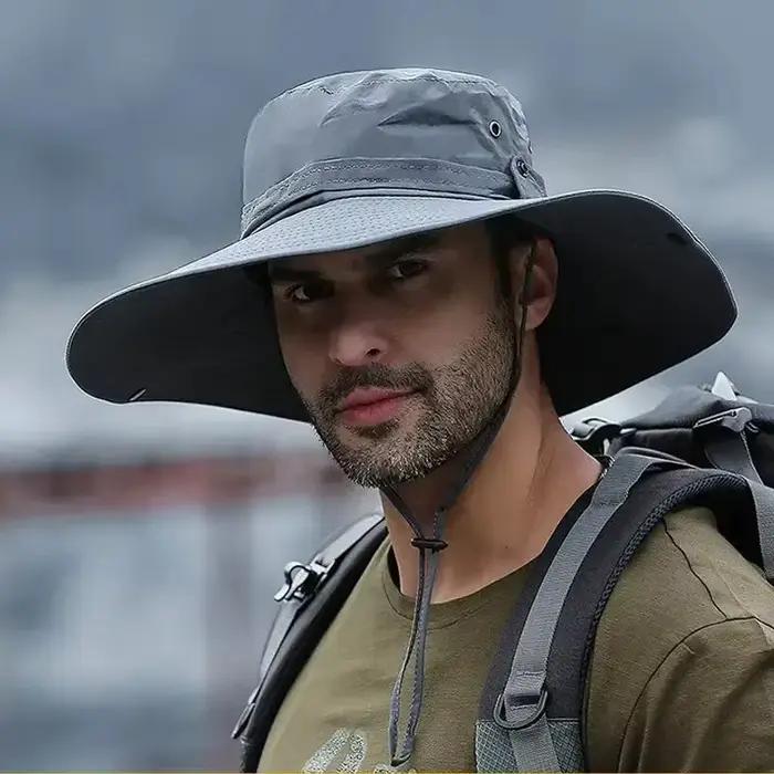 Chapeau de pêche et de montagne d'été, chapeau de pêcheur résistant aux UV pour hommes, chapeau de p