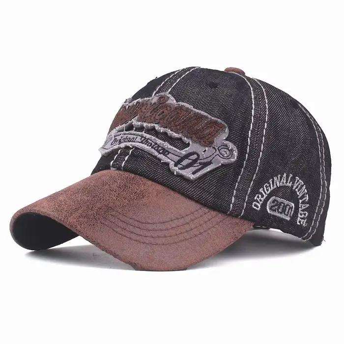 Xthree – casquette de baseball en denim pour hommes et femmes, chapeau de papa à rabat brodé américa