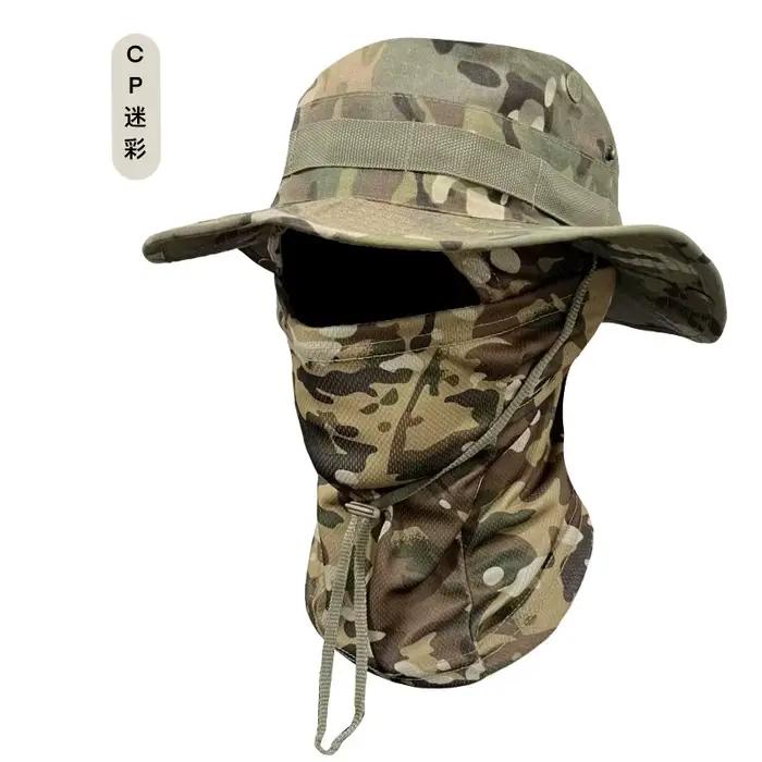 Chapeau Bob Camouflage Réglable pour Hommes et Femmes, Protection Solaire UV pour le Cou et le Visag