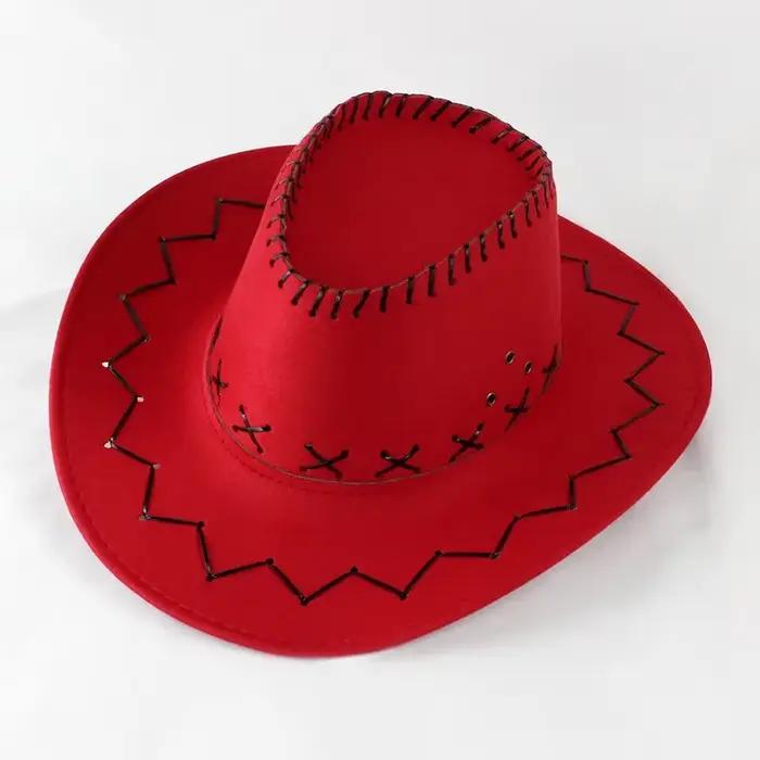 Chapeau de cowboy tendance pour adulte, casquette western, chapeaux de cowgirl, accessoires pour cos