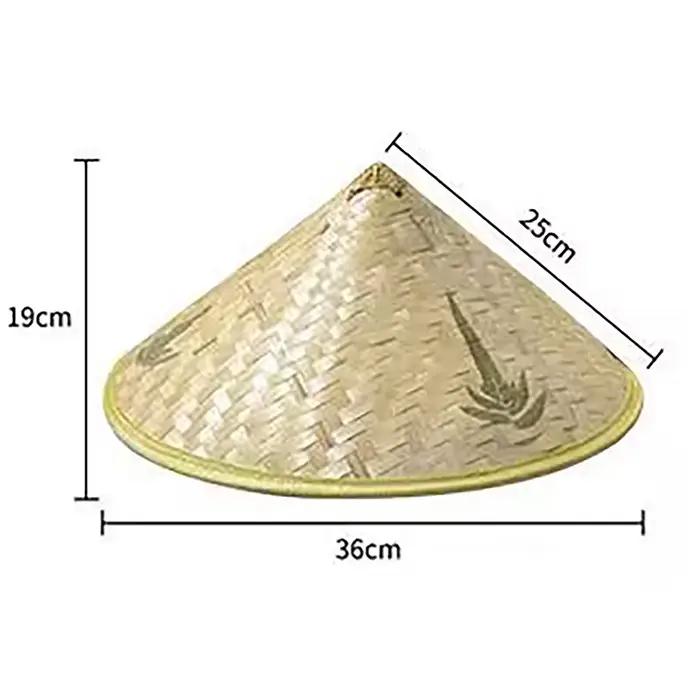 Chapeau de pêcheur chinois rétro en rotin de bambou, seau en paille tissé à la main, accessoires de 