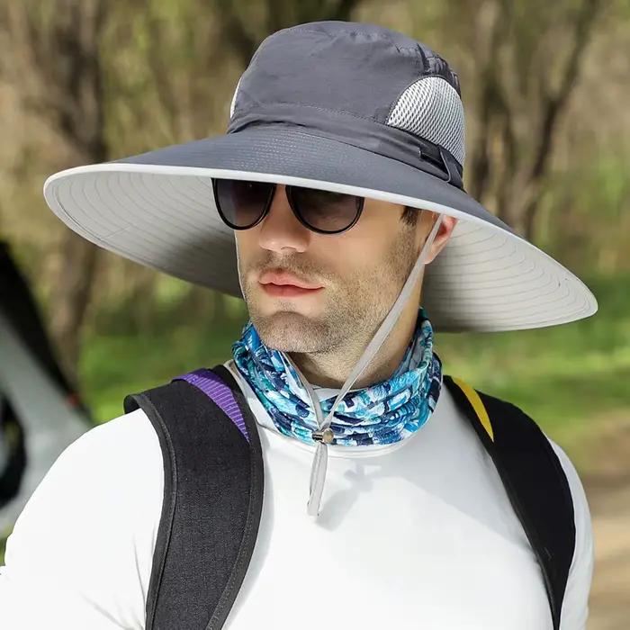 Chapeau de pêche à grosse tête pour hommes et femmes, chapeau de soleil d'été, chapeau de loisirs en
