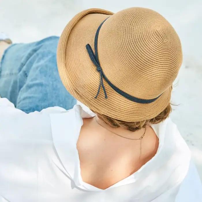 FS – Bonnet de paille français pour femmes, chapeaux de soleil victoriens, sangle de menton, accesso