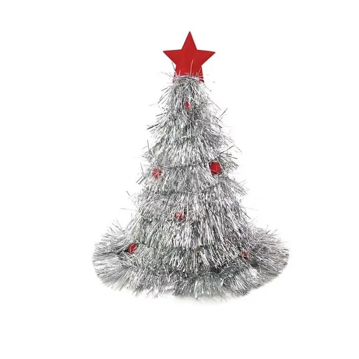 Chapeau de Noël amusant et brillant pour adulte, décoration de Noël pour la maison, ornements de Noë
