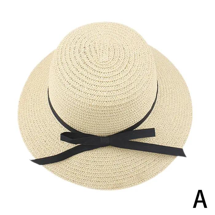 Chapeau de paille à large bord pour femmes, pliable, pour la plage, les nuits de soleil, protection 