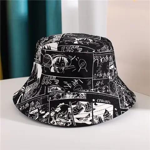 Une pièce Luffy dessin animé mignon chapeau de pêcheur personnalité créative mâle Graffiti Anime crè