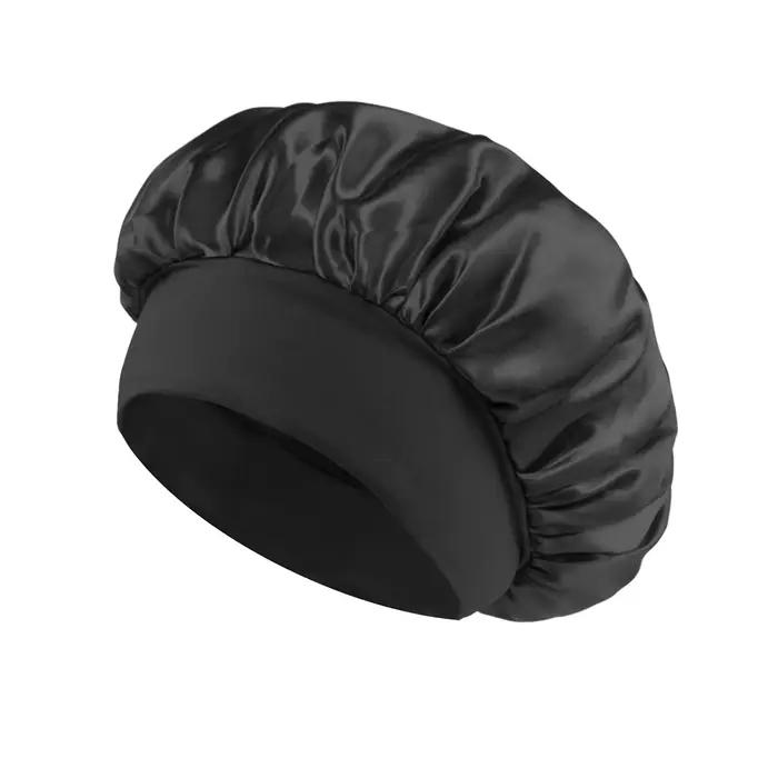 Grand Bonnet en Satin, Bonnet en soie pour dormir, Bonnet de sommeil avec bande souple élastique, gr