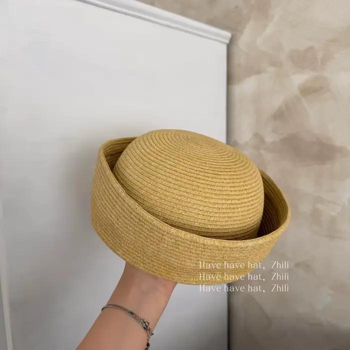 Nouveau Chapeau de Paille Rétro de Luxe 2026 pour Mariage, Style Designer, Bob, Béret, Fedora, Chape